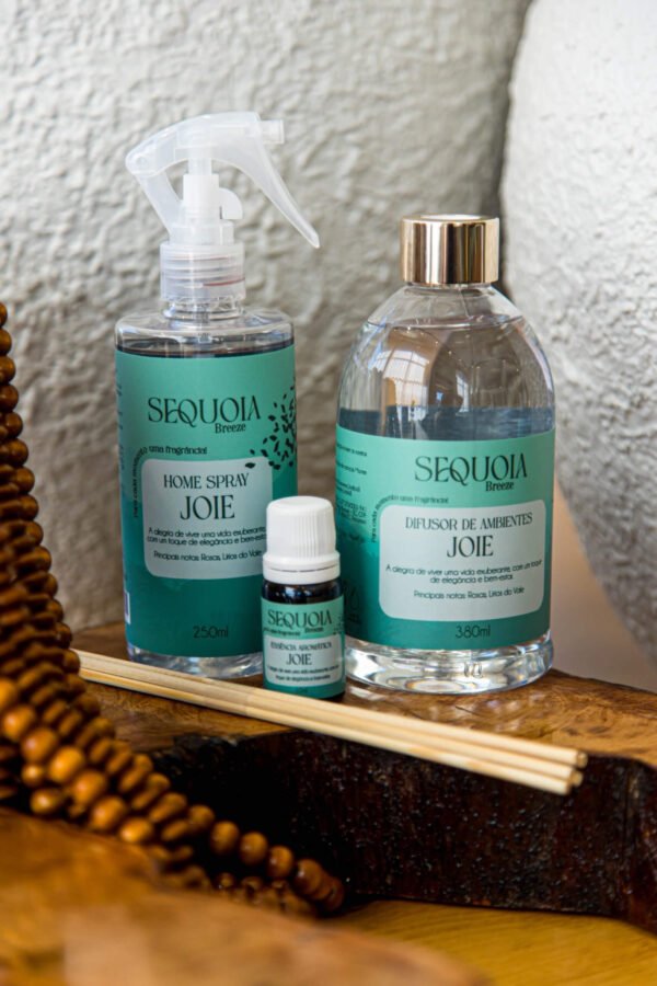 KIT DIFUSOR DE AMBIENTE 380ml, HOME SPRAY 250ml E ESSÊNCIA 10ml